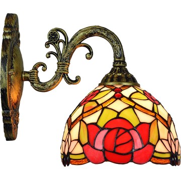 Brilagi - Lampada da parete in stile Tiffany con vetri colorati GARLAN 1xE27/40W/230V