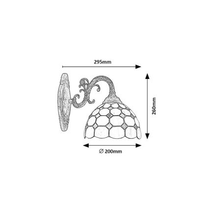 Brilagi - Lampada da parete in stile Tiffany DORAN 1xE27/40W/230V