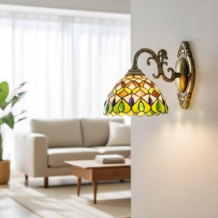 Brilagi - Lampada da parete in stile Tiffany MARGARET 1xE27/40W/230V
