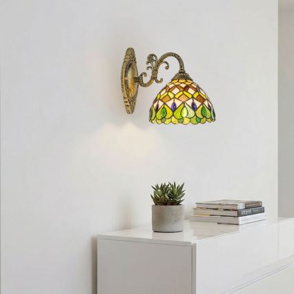 Brilagi - Lampada da parete in stile Tiffany MARGARET 1xE27/40W/230V