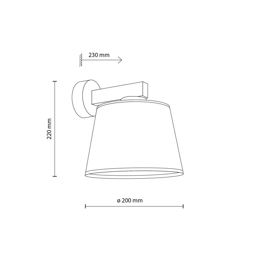 Brilagi - Lampada da parete LATTE 1xE27/15W/230V pino/bianco