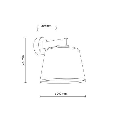 Brilagi - Lampada da parete LATTE SABIA 1xE27/60W/230V pino/marrone