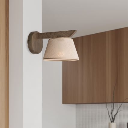 Brilagi - LED Lampada da parete ANTHONY 1xE14/40W/230V rovere noce/beige