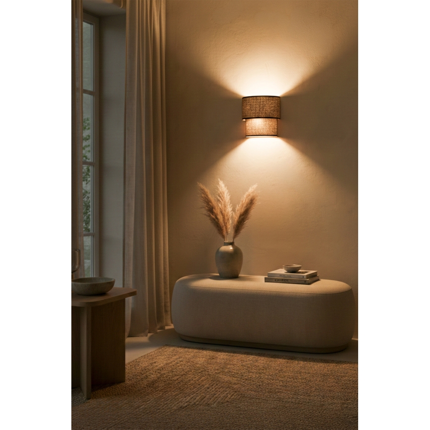 Brilagi - Lampada da parete LED BOHO ECO 1xE27/10W/230V marrone