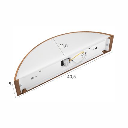 Brilagi - Lampada da parete LED CARVALHO 1xE27/15W/230V rovere ciliegio