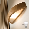 Brilagi - Lampada da parete LED CARVALHO 1xE27/15W/230V rovere