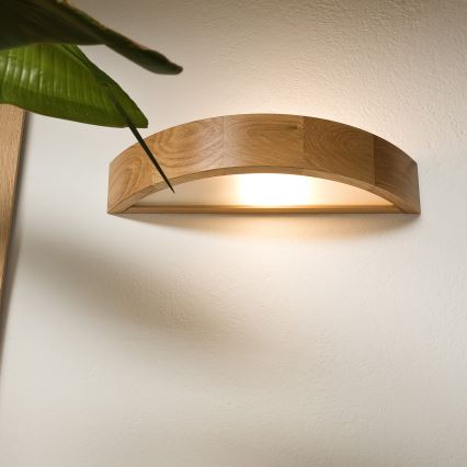 Brilagi - Lampada da parete LED CARVALHO 1xE27/15W/230V rovere