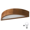 Brilagi - Lampada da parete LED CARVALHO 1xE27/60W/230V rovere ciliegio