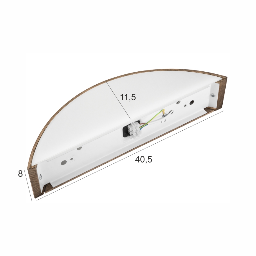 Brilagi - Lampada da parete LED CARVALHO 1xE27/60W/230V rovere noce