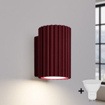 Brilagi - Lampada da parete LED CRESTO 1xGU10/10W/230V 10 cm bordeaux