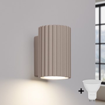 Brilagi - Lampada da parete LED CRESTO 1xGU10/10W/230V 10 cm taupe