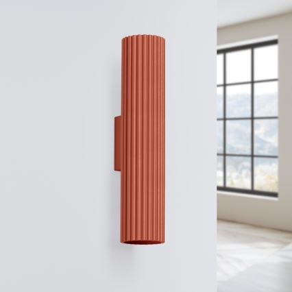 Brilagi - Lampada da parete LED CRESTO 2xGU10/10W/230V 30 cm rossa