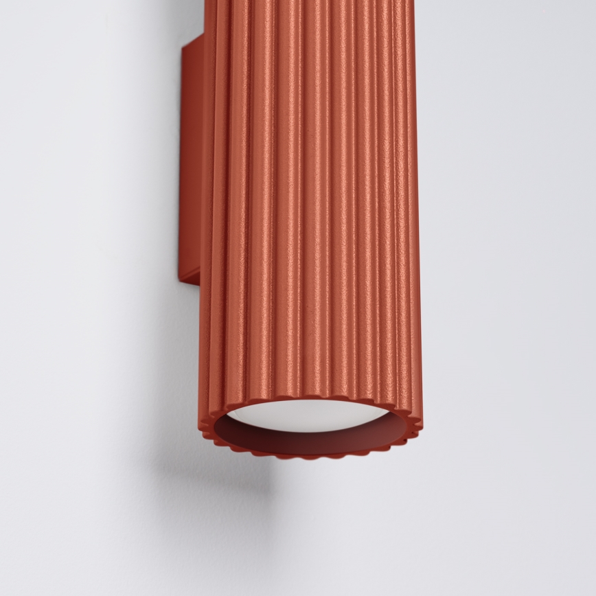 Brilagi - Lampada da parete LED CRESTO 2xGU10/10W/230V 30 cm rossa