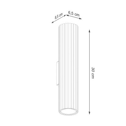 Brilagi - Lampada da parete LED CRESTO 2xGU10/10W/230V 30 cm rossa
