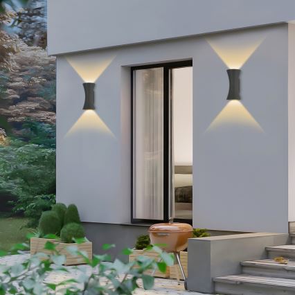 Brilagi - Lampada da parete LED da esterno BICON LED/10W/230V antracite IP44