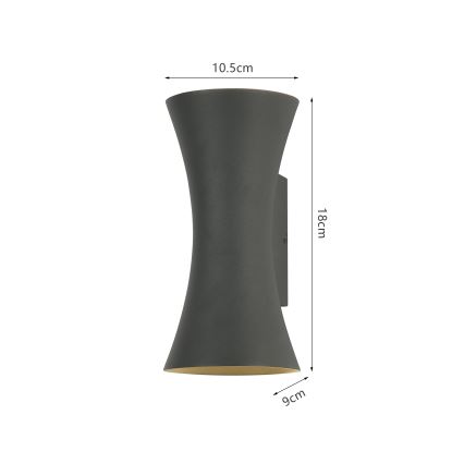 Brilagi - Lampada da parete LED da esterno BICON LED/10W/230V antracite IP44