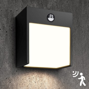 Brilagi - Lampada da parete LED da esterno con sensore TERNI LED/12W/230V nero IP44