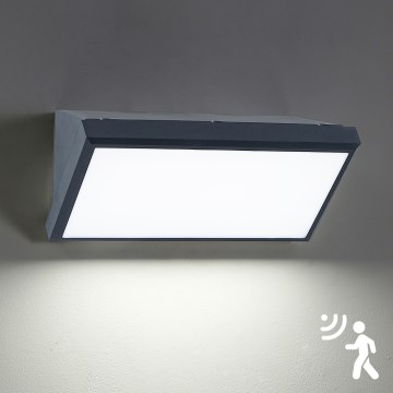 Brilagi - Lampada da parete LED da esterno con sensore TRIANGLE LED/20W/230V antracite IP65