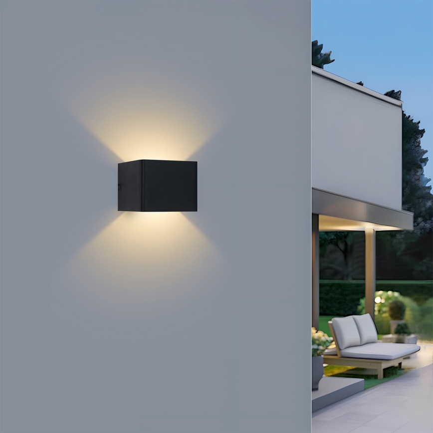 Brilagi - Lampada da parete LED da esterno DONNANI LED/5W/230V, nero, IP44