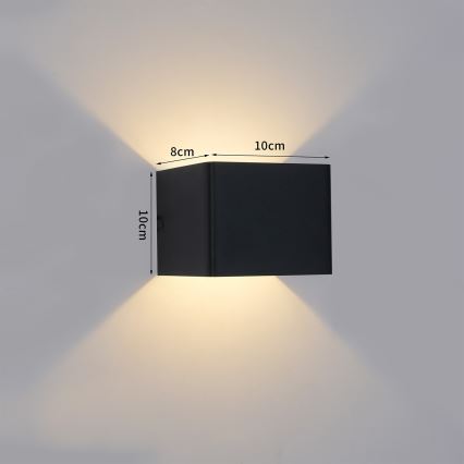 Brilagi - Lampada da parete LED da esterno DONNANI LED/5W/230V, nero, IP44