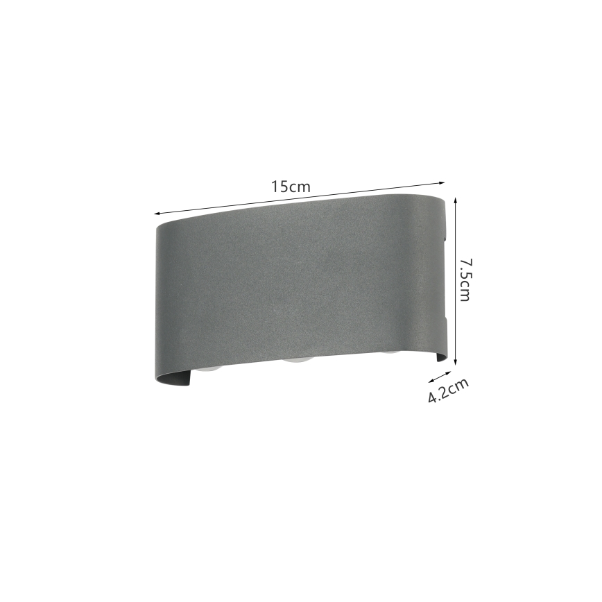 Brilagi - Lampada da parete LED da esterno FLAREBOX LED/6W/230V antracite IP65