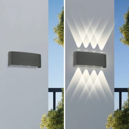 Brilagi - Lampada da parete LED da esterno FLAREBOX LED/8W/230V antracite IP65