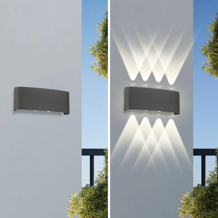 Brilagi - Lampada da parete LED da esterno FLAREBOX LED/8W/230V antracite IP65