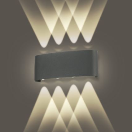Brilagi - Lampada da parete LED da esterno FLAREBOX LED/8W/230V antracite IP65