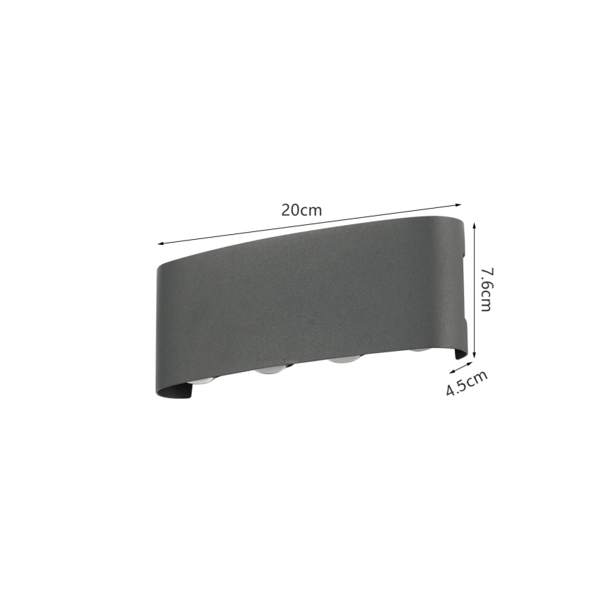 Brilagi - Lampada da parete LED da esterno FLAREBOX LED/8W/230V antracite IP65