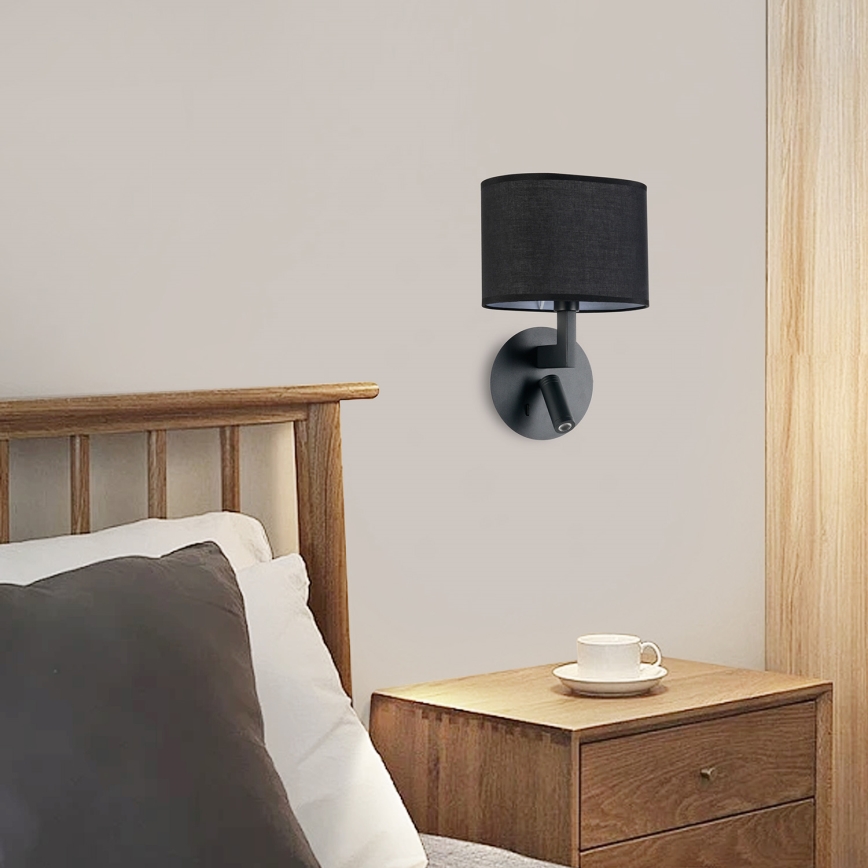 Brilagi - Lampada da parete LED DAYA 1xE14/40W/230V + LED/3W nero