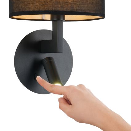 Brilagi - Lampada da parete LED DAYA 1xE14/40W/230V + LED/3W nero