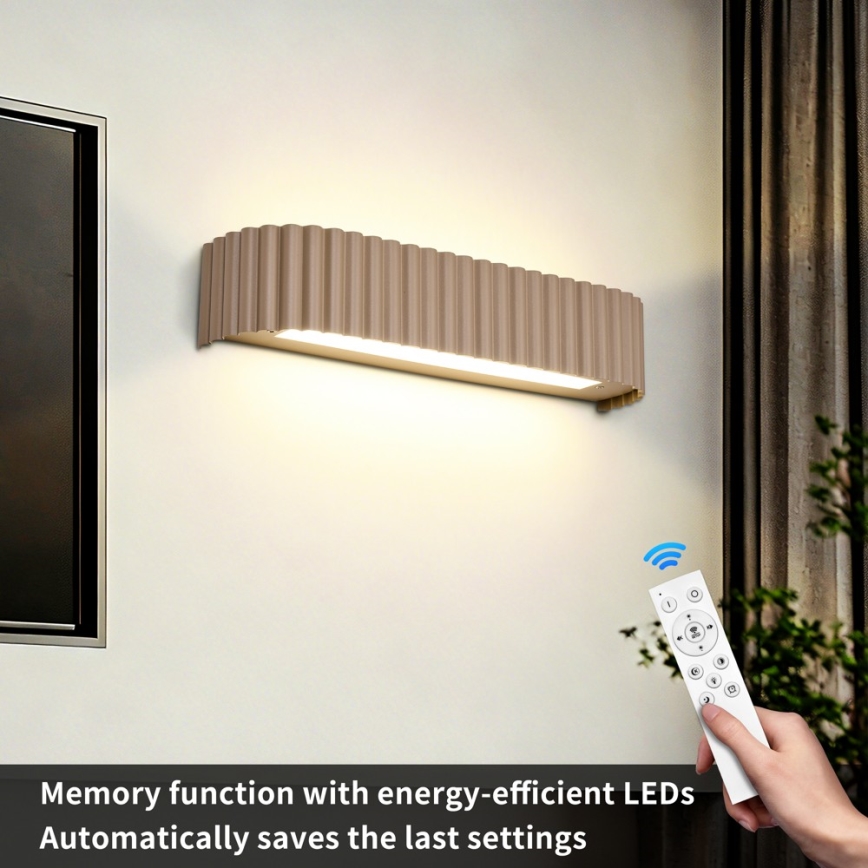 BRILAGI - Lampada da parete dimmerabile a LED FALCON MODERN LED/14W/230V 3000-6000K 40 cm beige + telecomando