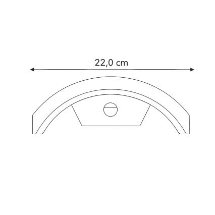 Brilagi - Lampada da parete LED da esterno con sensore ARCELO LED/8W/230V IP54