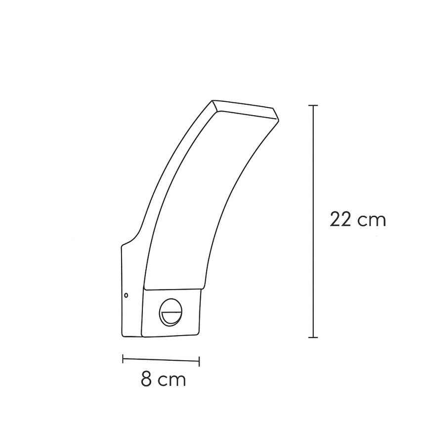 Brilagi - Lampada da parete LED da esterno con sensore ARCELO LED/9W/230V IP44