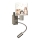 Brilagi - Lampada da parete LED flessibile per bambini BOBO 1xE27/25W/230V + LED/3W cromo opaco/bianco/con animaletti
