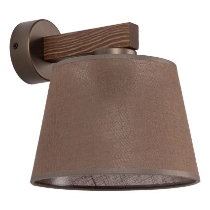 BRILAGI - Lampada da parete LED LATTE 1xE27/15W/230V pino/marrone