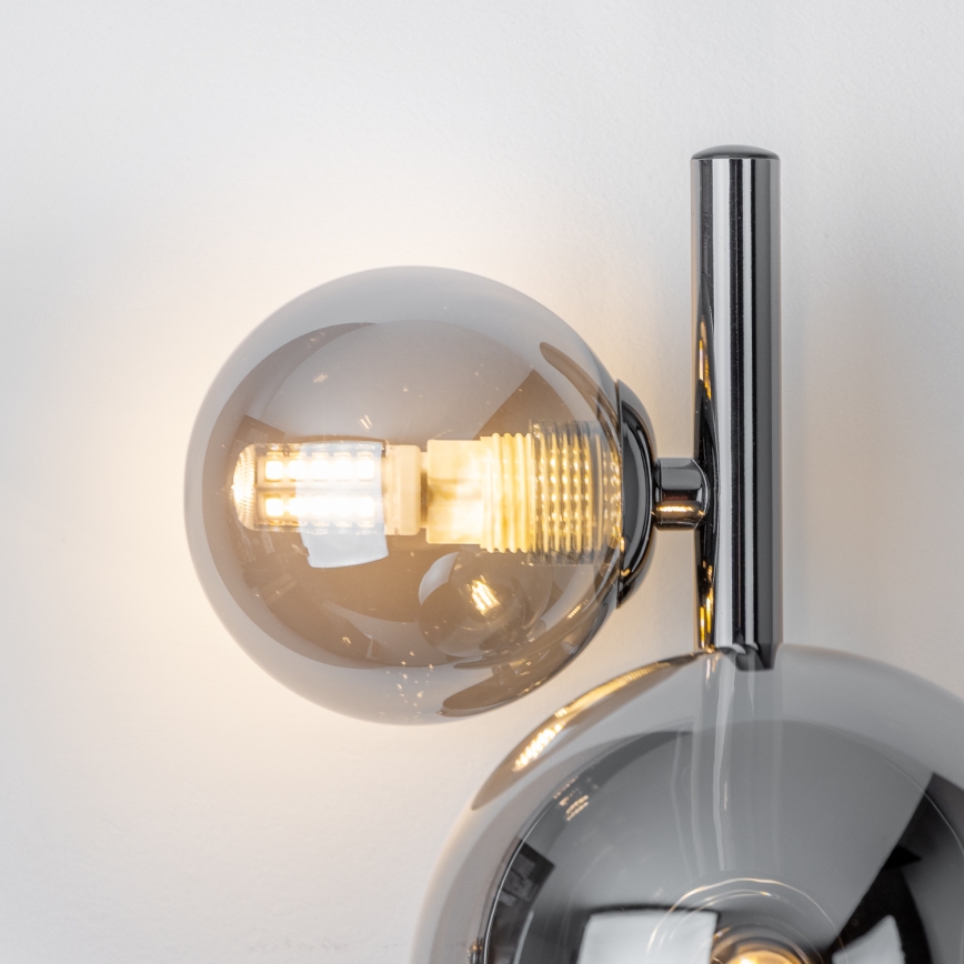 Brilagi - Lampada da parete LED MILLA 3xG9/3W/230V nero cromato/fumé