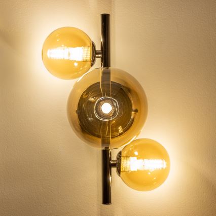 Brilagi - Lampada da parete LED MILLA 3xG9/3W/230V nero cromato/oro