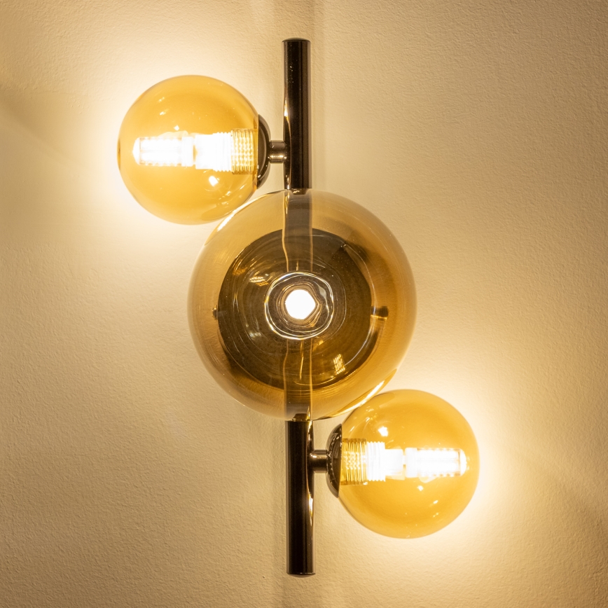 Brilagi - Lampada da parete LED MILLA 3xG9/3W/230V nero cromato/oro