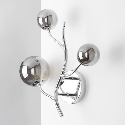 Brilagi - Lampada da parete LED MISTEL 3xG9/3W/230V cromo nero/fumé