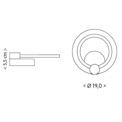 Brilagi - Lampada da parete LED MODERN MINI LED/16W/230V 3000/4000/6000K
