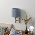BRILAGI - Lampada da parete LED NUBILA 1xE27/60W/230V cromo opaco/grigio chiaro