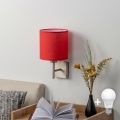 BRILAGI - Lampada da parete LED NUBILA 1xE27/60W/230V cromo opaco/rosso