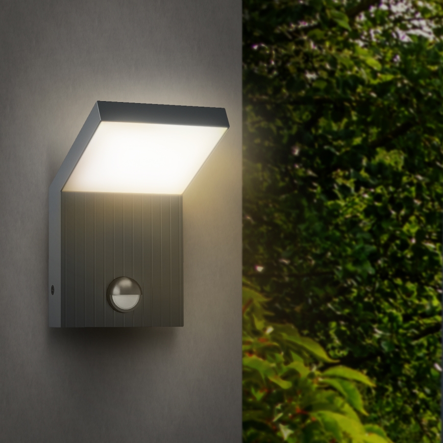 Brilagi - Applique da esterno LED con sensore RIANO LED/8W/230V antracite IP65