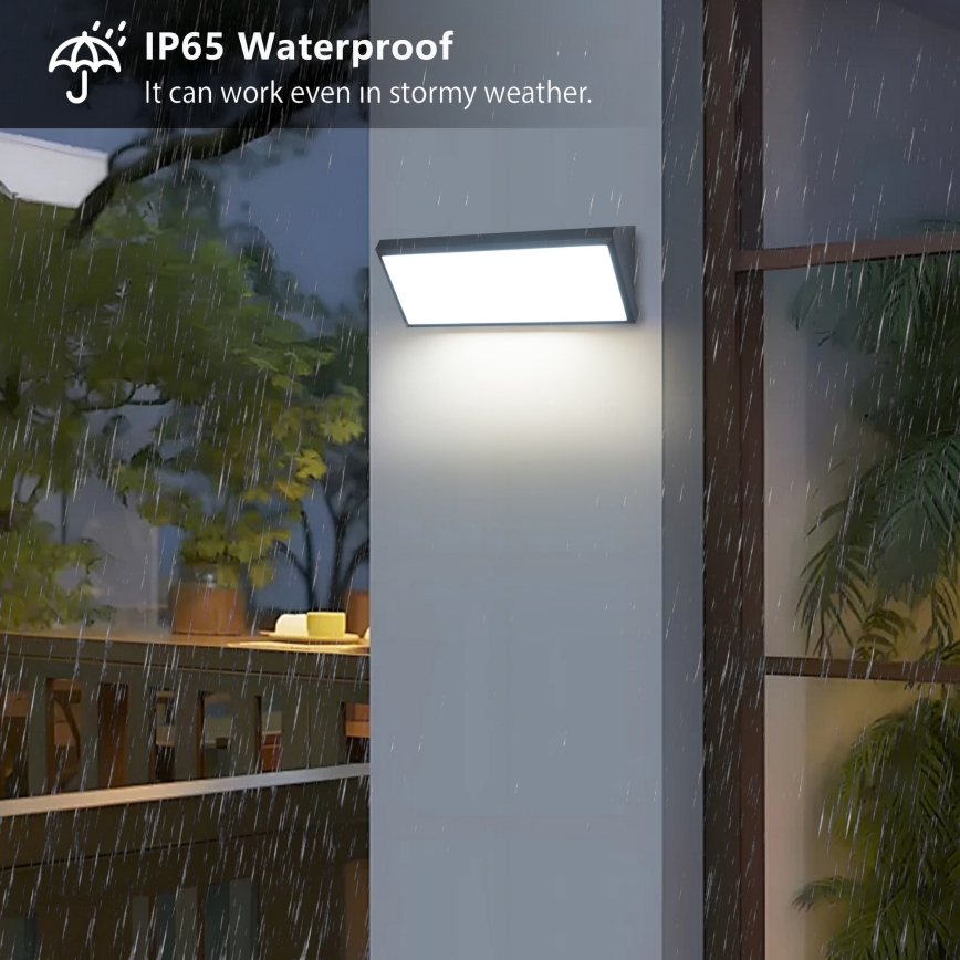 Brilagi - Lampada da parete LED per esterni dotata di sensore TRIANGLE LED/42W/230V 45 cm antracite IP65