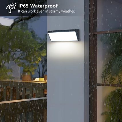 Brilagi - Lampada da parete esterna a LED con sensore TRIANGLE LED/42W/230V nera IP65