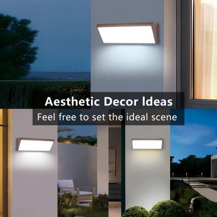 Brilagi - Applique LED da esterno con sensore TRIANGLE LED/42W/230V, 45 cm, marrone, IP65