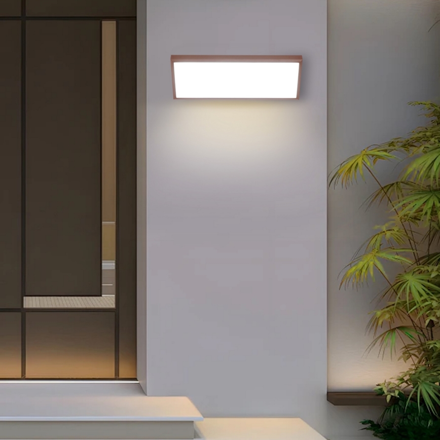 Brilagi - Applique LED da esterno con sensore TRIANGLE LED/42W/230V, 45 cm, marrone, IP65