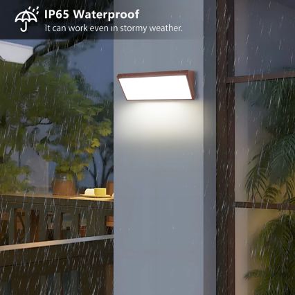 Brilagi - Applique LED da esterno con sensore TRIANGLE LED/42W/230V, 45 cm, marrone, IP65