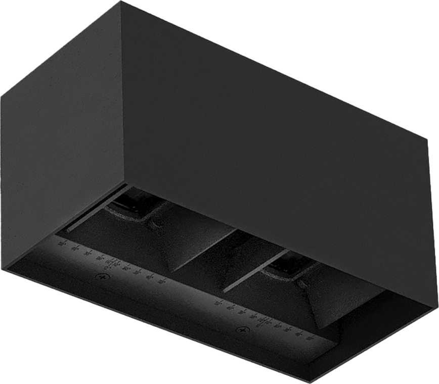 Brilagi - Lampada da parete LED per esterni DOUBLE CUBE LED/12W/230V nero IP65